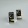 Vintage 925 Sterling Silver Haliotis Stud Earrings