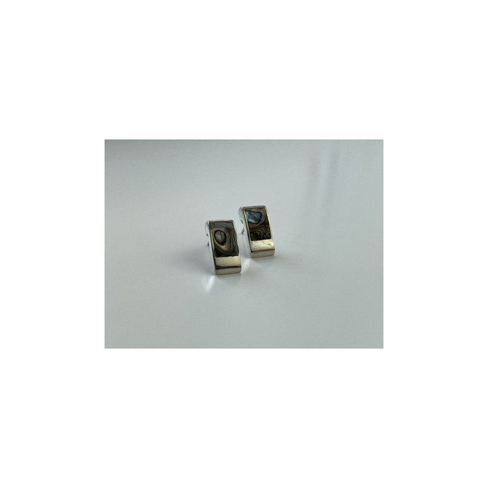 Vintage 925 Sterling Silver Haliotis Stud Earrings