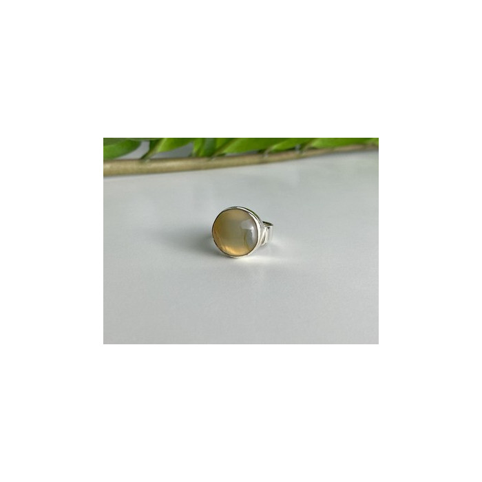 Vintage 925 Sterling Silver Agate Ring Size 5.5