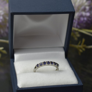 925 Sterling Silver Iolite Ring Size 7