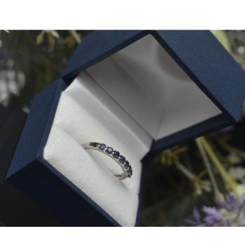 925 Sterling Silver Iolite Ring Size 7