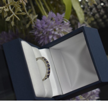 925 Sterling Silver Iolite Ring Size 7