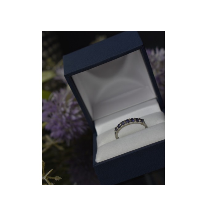 925 Sterling Silver Iolite Ring Size 7