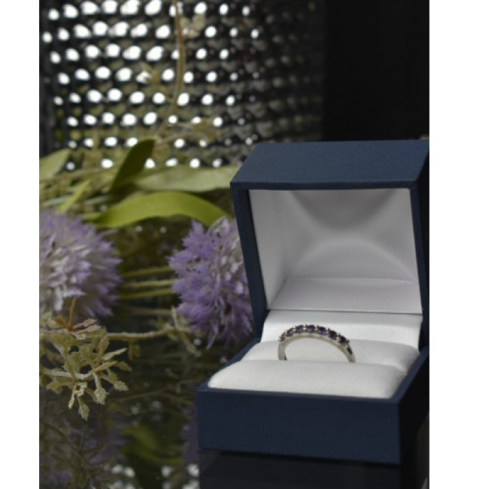925 Sterling Silver Iolite Ring Size 7