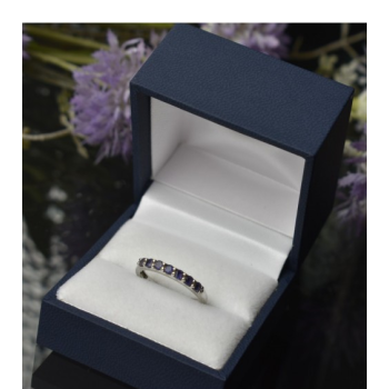 925 Sterling Silver Iolite Ring Size 7