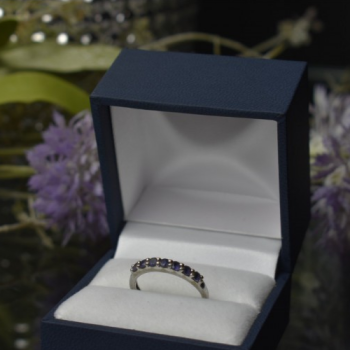 925 Sterling Silver Iolite Ring Size 7