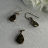 925 Sterling Silver Quartz Earrings & Pendant Set