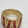 925 Sterling Silver CZ Red Ring Size 7.5