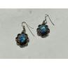 Vintage 925 Sterling Silver Mosaic Opal Earrings
