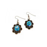 Vintage 925 Sterling Silver Mosaic Opal Earrings
