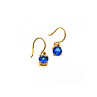 925 Sterling Silver Gold Plated Sapphire Spinel Earrings
