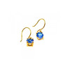 925 Sterling Silver Gold Plated Sapphire Spinel Earrings