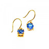 925 Sterling Silver Gold Plated Sapphire Spinel Earrings