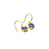 925 Sterling Silver Gold Plated Sapphire Spinel Earrings