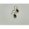925 Sterling Silver Gold Plated Sapphire Spinel Earrings
