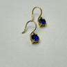 925 Sterling Silver Gold Plated Sapphire Spinel Earrings