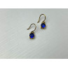 925 Sterling Silver Gold Plated Sapphire Spinel Earrings