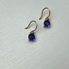925 Sterling Silver Gold Plated Sapphire Spinel Earrings