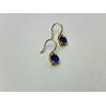 925 Sterling Silver Gold Plated Sapphire Spinel Earrings