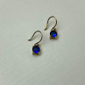 925 Sterling Silver Gold Plated Sapphire Spinel Earrings
