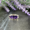 925 Sterling Silver Amethyst Ring Size 6.5
