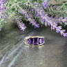 925 Sterling Silver Amethyst Ring Size 6.5