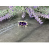 925 Sterling Silver Amethyst Ring Size 6.5