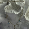 925 Sterling Silver Dolphin Blue Topaz Bracelet Length 7.5