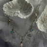 925 Sterling Silver Dolphin Blue Topaz Bracelet Length 7.5