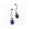 925 Sterling Silver Sodalite & Amethyst Earrings