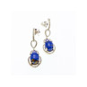 925 Sterling Silver Sodalite & Amethyst Earrings