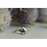 925 Sterling Silver Pink Spinel & Topaz Ring Size 7