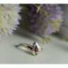 925 Sterling Silver Pink Spinel & Topaz Ring Size 7