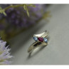 925 Sterling Silver Pink Spinel & Topaz Ring Size 7