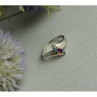 925 Sterling Silver Pink Spinel & Topaz Ring Size 7
