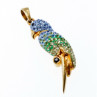 925 Sterling Silver Gold Plated CZ & Enamel 