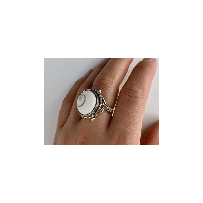 Vintage 925 Sterling Silver Agate Ring Size 9.5