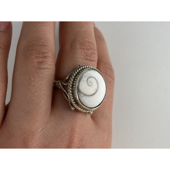 Vintage 925 Sterling Silver Agate Ring Size 9.5