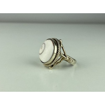 Vintage 925 Sterling Silver Agate Ring Size 9.5