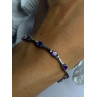 925 Sterling Silver Purple Tourmaline Bracelet Length 7