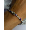925 Sterling Silver Purple Tourmaline Bracelet Length 7