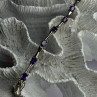 925 Sterling Silver Purple Tourmaline Bracelet Length 7