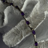 925 Sterling Silver Purple Tourmaline Bracelet Length 7