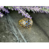 925 Sterling Silver Gold Plated Tanzanite Ring Size 5.5
