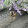 925 Sterling Silver Gold Plated Tanzanite Ring Size 5.5