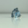 925 Sterling Silver Blue Spinel Ring Size 8