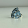 925 Sterling Silver Blue Spinel Ring Size 8