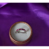 925 Sterling Silver Pink Topaz & CZ Ring Size 5.5