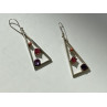 925 Sterling Silver Morganite, Iolite & Agate Earrings