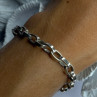 925 Sterling Silver Heart Charm Bracelet Length 7.5